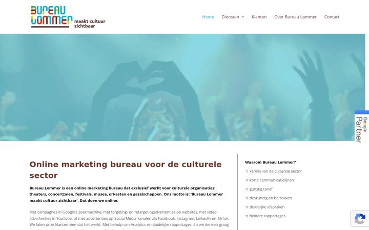 Snímek obrazovky bureaulommer.nl