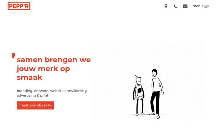 Snímek obrazovky bureaupeppr.nl