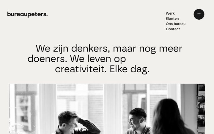Snímek obrazovky bureaupeters.nl