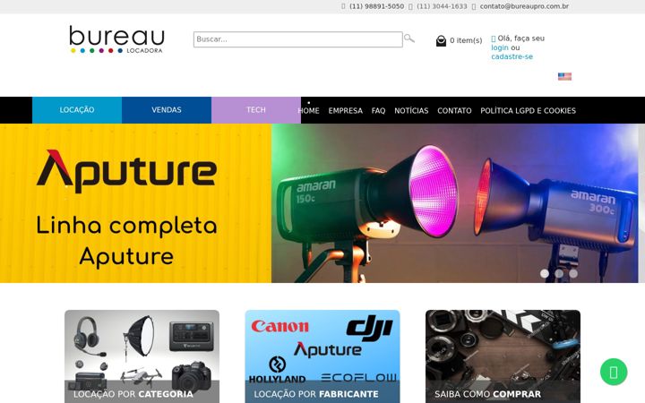 Snímek obrazovky bureaupro.com.br