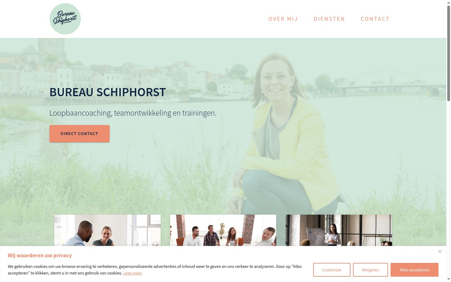 Screenshot des Einwilligungsbanners vor jeglicher Interaktion