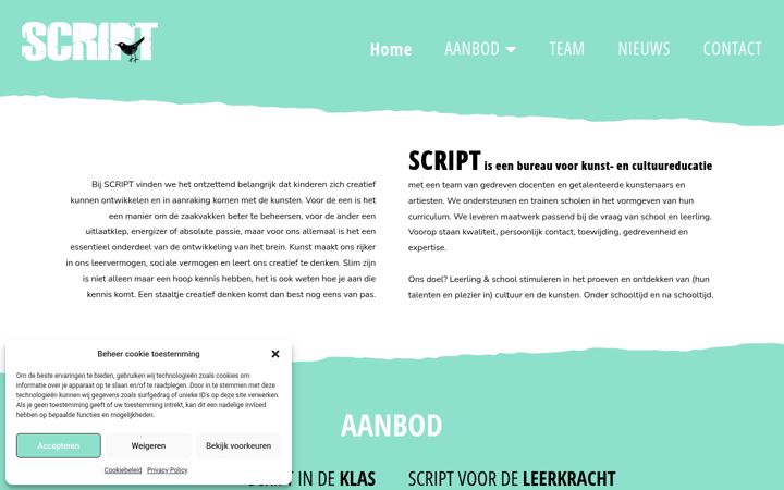 Snímek obrazovky bureauscript.nl