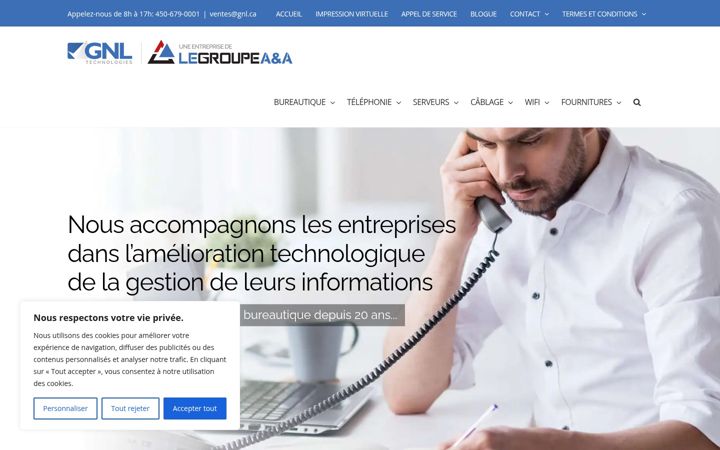 Screenshot of bureautique.ca
