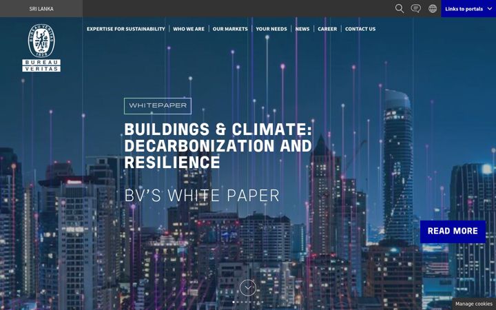 Screenshot of bureauveritas.lk