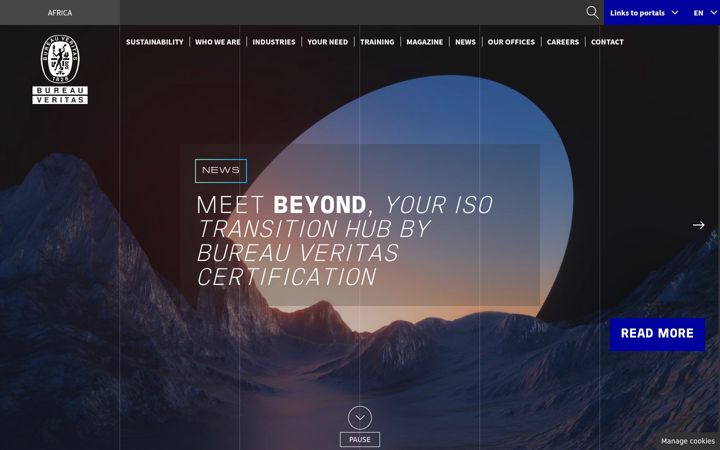 Screenshot of bureauveritas.ma