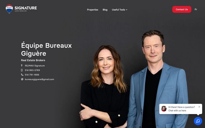 Screenshot of bureaux-giguere.com