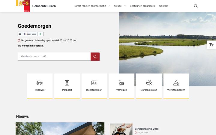 Screenshot of buren.nl
