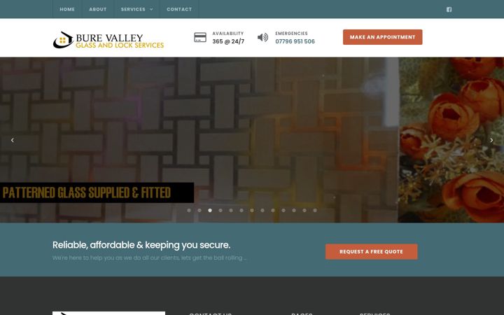 Screenshot of burevalleyglassandlocks.co.uk