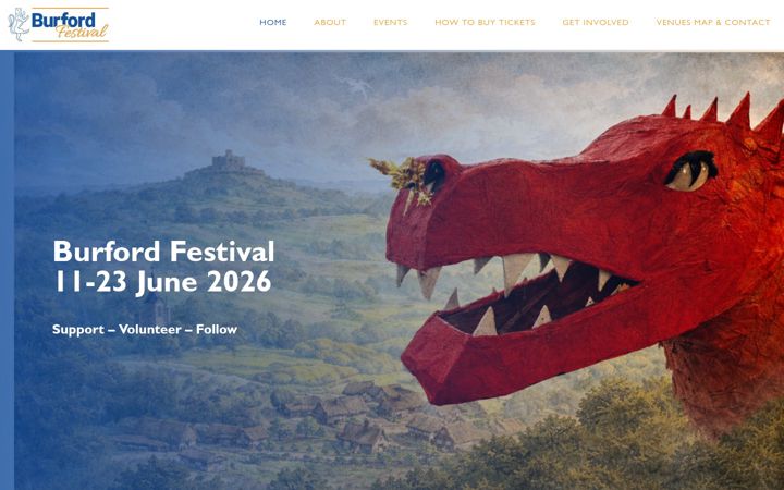 Kuvakaappaus sivustosta burfordfestival.org