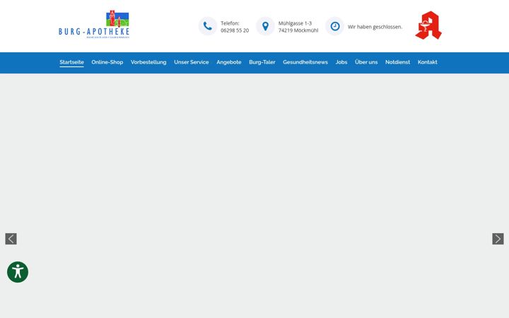 Zrzut ekranu burg-apo.de