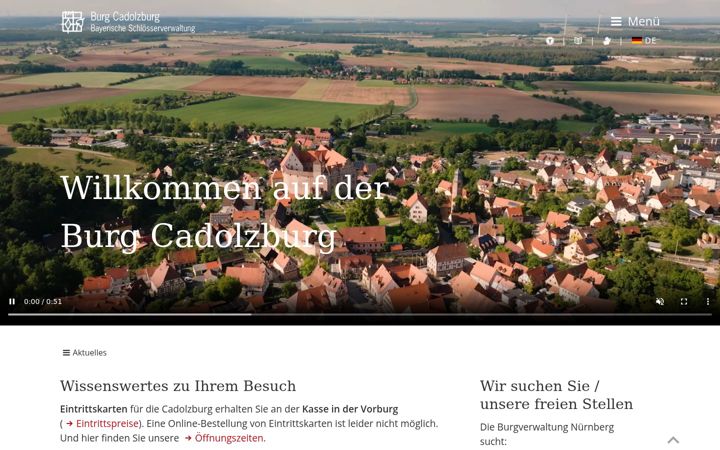 Screenshot of burg-cadolzburg.de