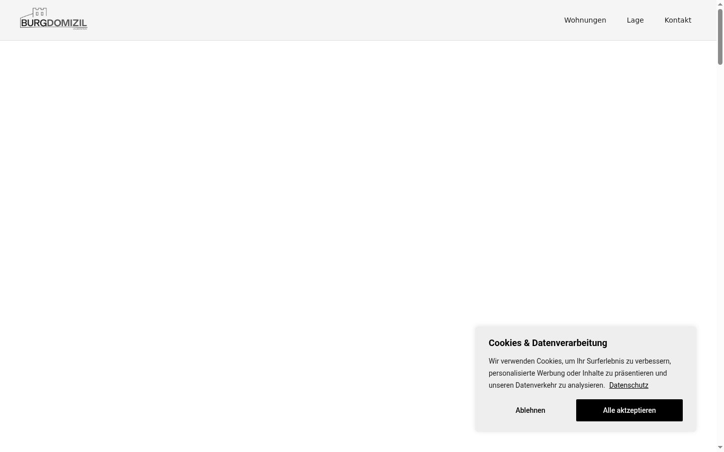 Captura de pantalla del banner de consentimiento mostrado antes de cualquier interacción