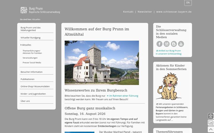 Screenshot of burg-prunn.de