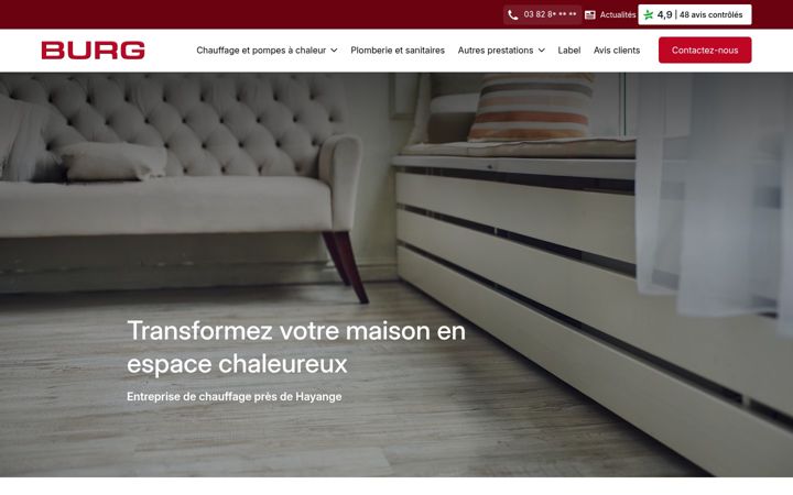 Screenshot of burg-sanitaire-chauffage.fr