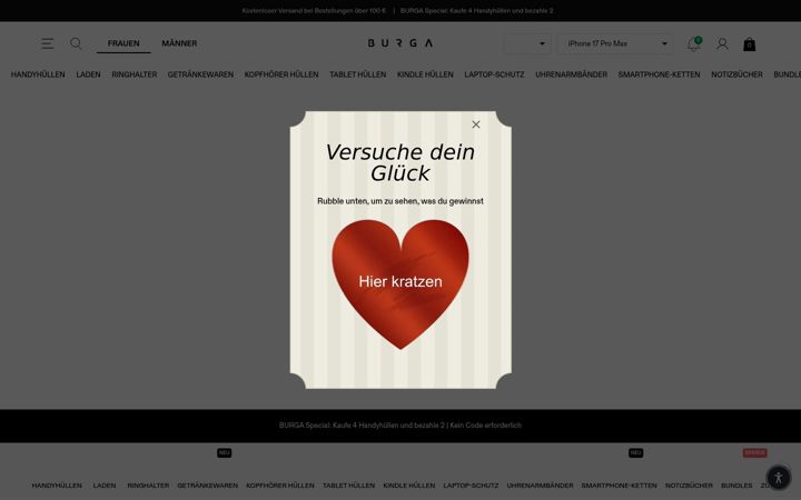 Screenshot of burga.de