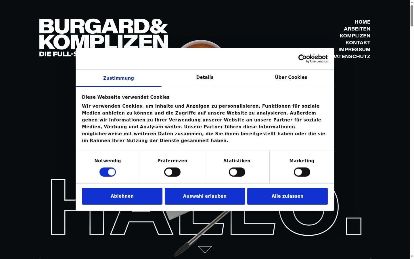 Screenshot tal-banner tal-kunsens muri qabel kwalunkwe interazzjoni
