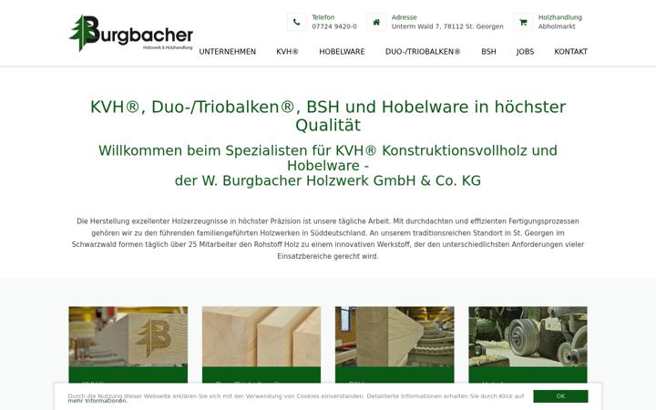 Zrzut ekranu burgbacher-holz.de