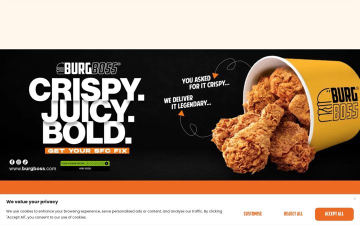 Screenshot of burgboss.com