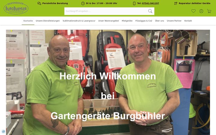 Screenshot of burgbuehler.de