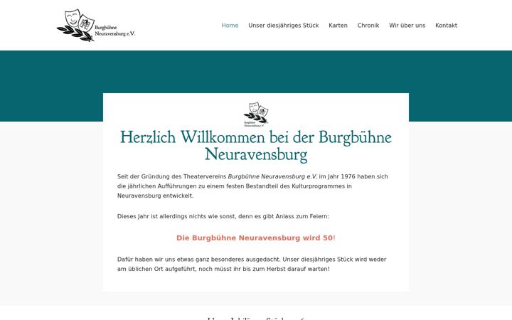Skjámynd af burgbuehne-neuravensburg.de