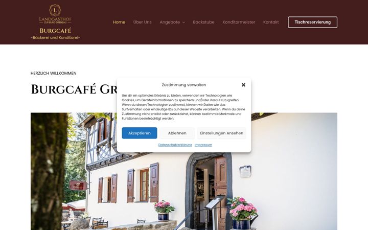 Skjámynd af burgcafe-grenzau.de