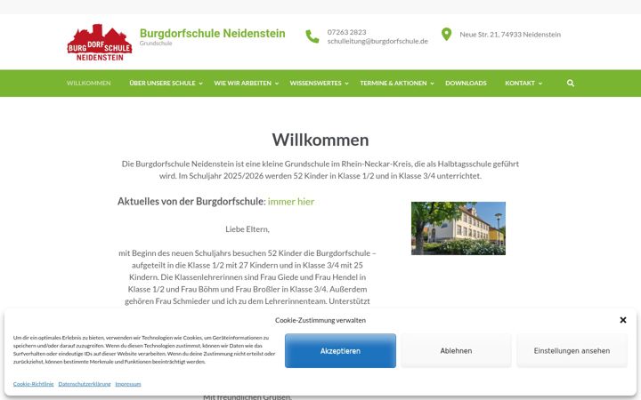 Screenshot of burgdorfschule.de