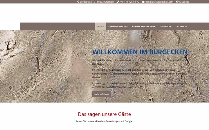 Screenshot of burgecken.de