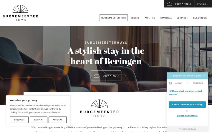 Screenshot of burgemeesterhuys.be