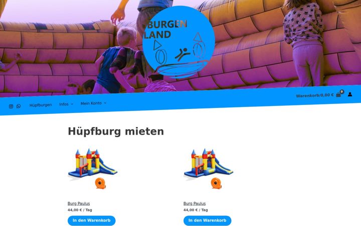 Screenshot of burgen-land.de