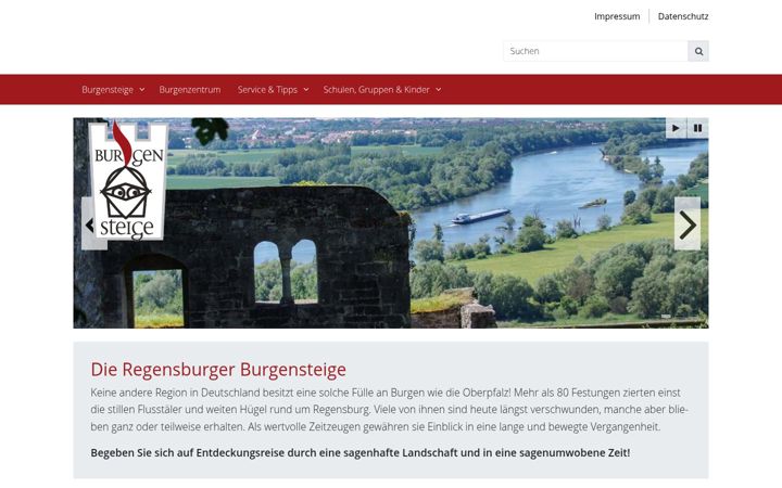 Skjámynd af burgensteige.de