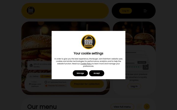 Screenshot of burger-joint.co.uk