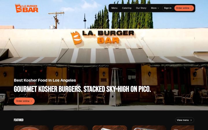 Screenshot of burgerbarla.com