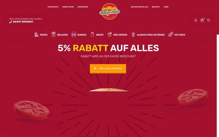 Skjámynd af burgerholicwetzlar.de
