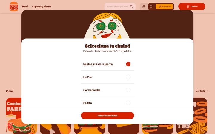 Screenshot of burgerking.com.bo