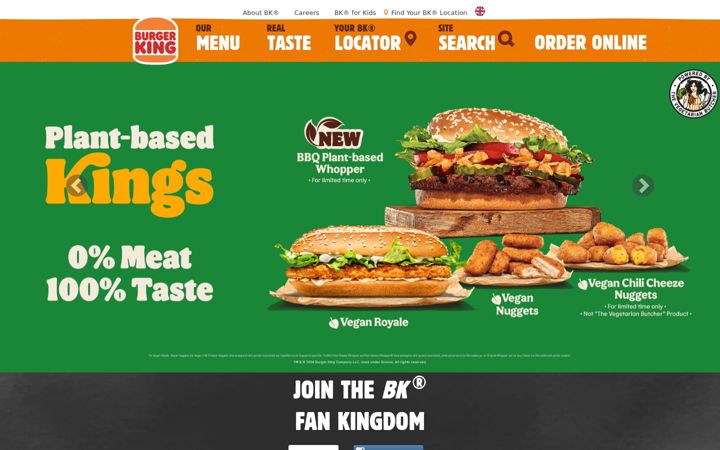Screenshot ta' burgerking.com.cy