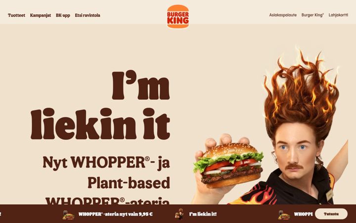 Screenshot von burgerking.fi
