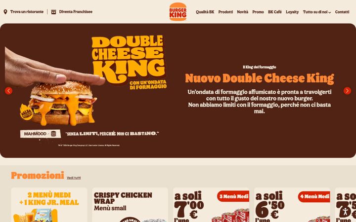 Screenshot of burgerking.it