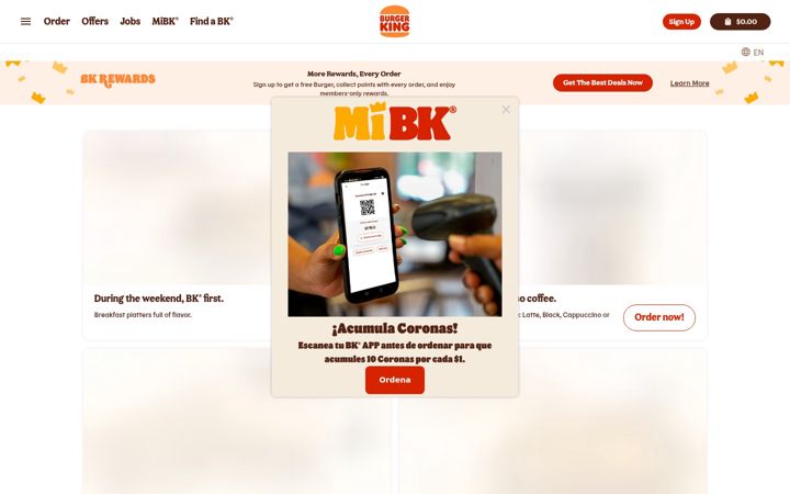 Screenshot of burgerkingpr.com