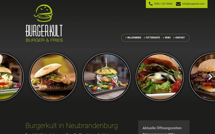 Screenshot of burgerkult.com