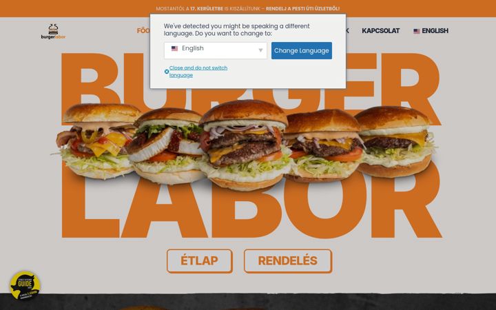 Screenshot of burgerlabor.com