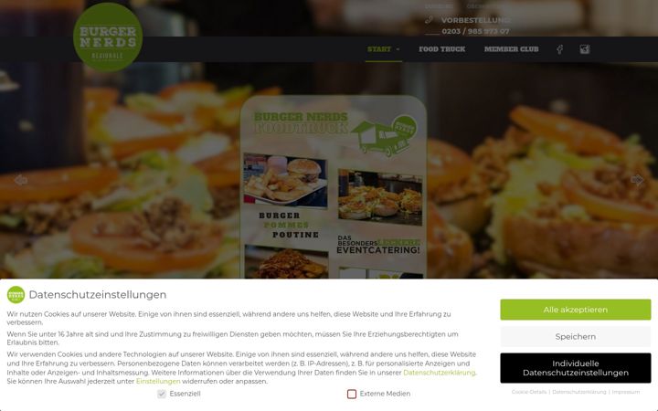 Skjámynd af burgernerds.de
