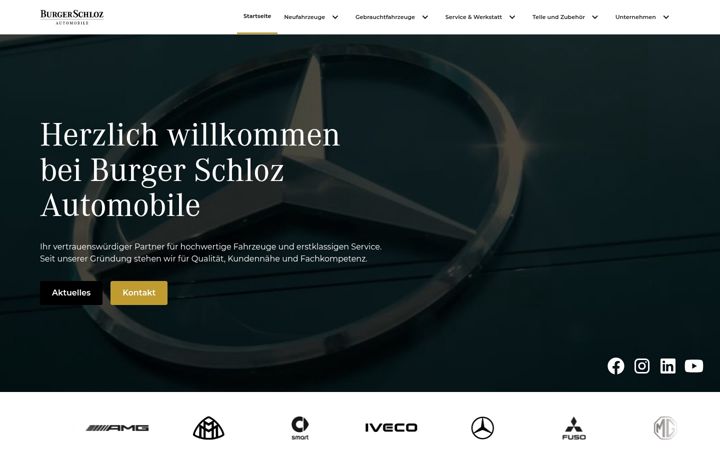 Posnetek zaslona burgerschloz.de
