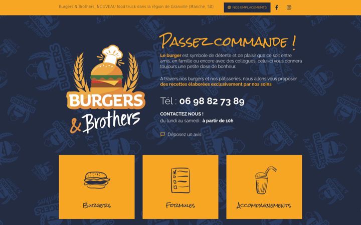 Screenshot of burgersnbrothers.fr