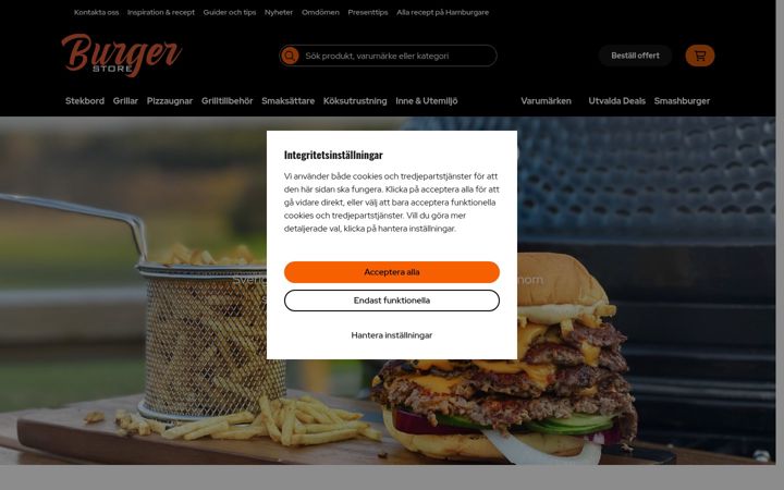 Screenshot of burgerstore.se