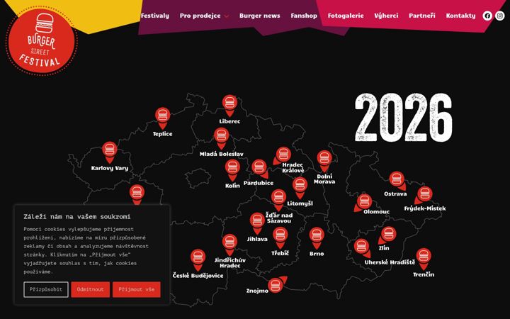 Screenshot of burgerstreetfestival.cz