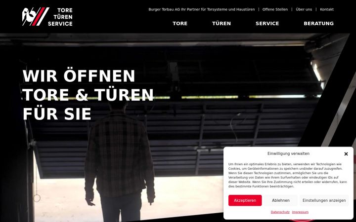 Screenshot of burgertore.ch