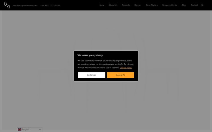 Screenshot di burgessfurniture.com