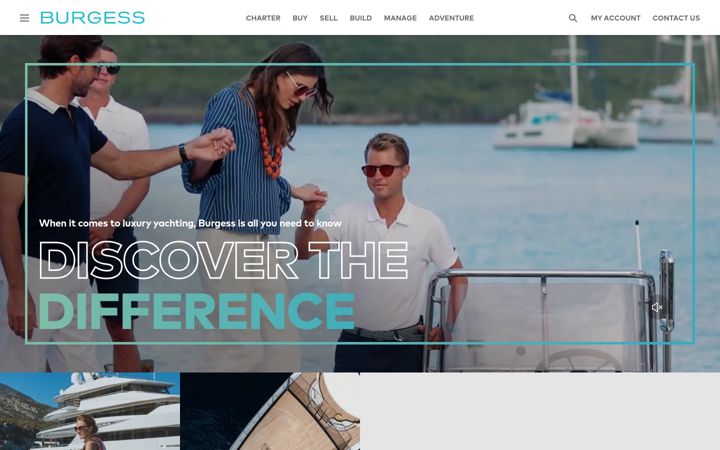 Screenshot of burgessyachts.com
