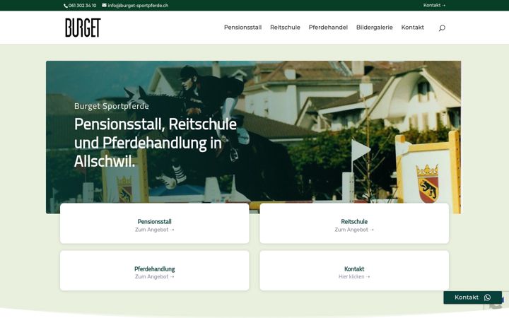 Screenshot of burget-sportpferde.ch