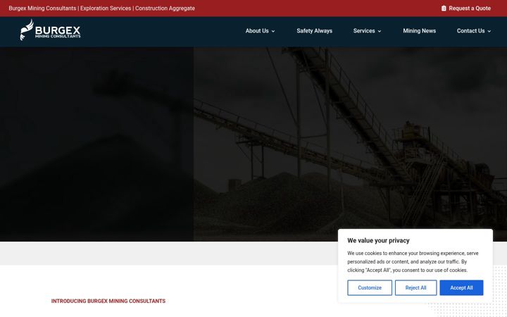 Screenshot of burgex.com
